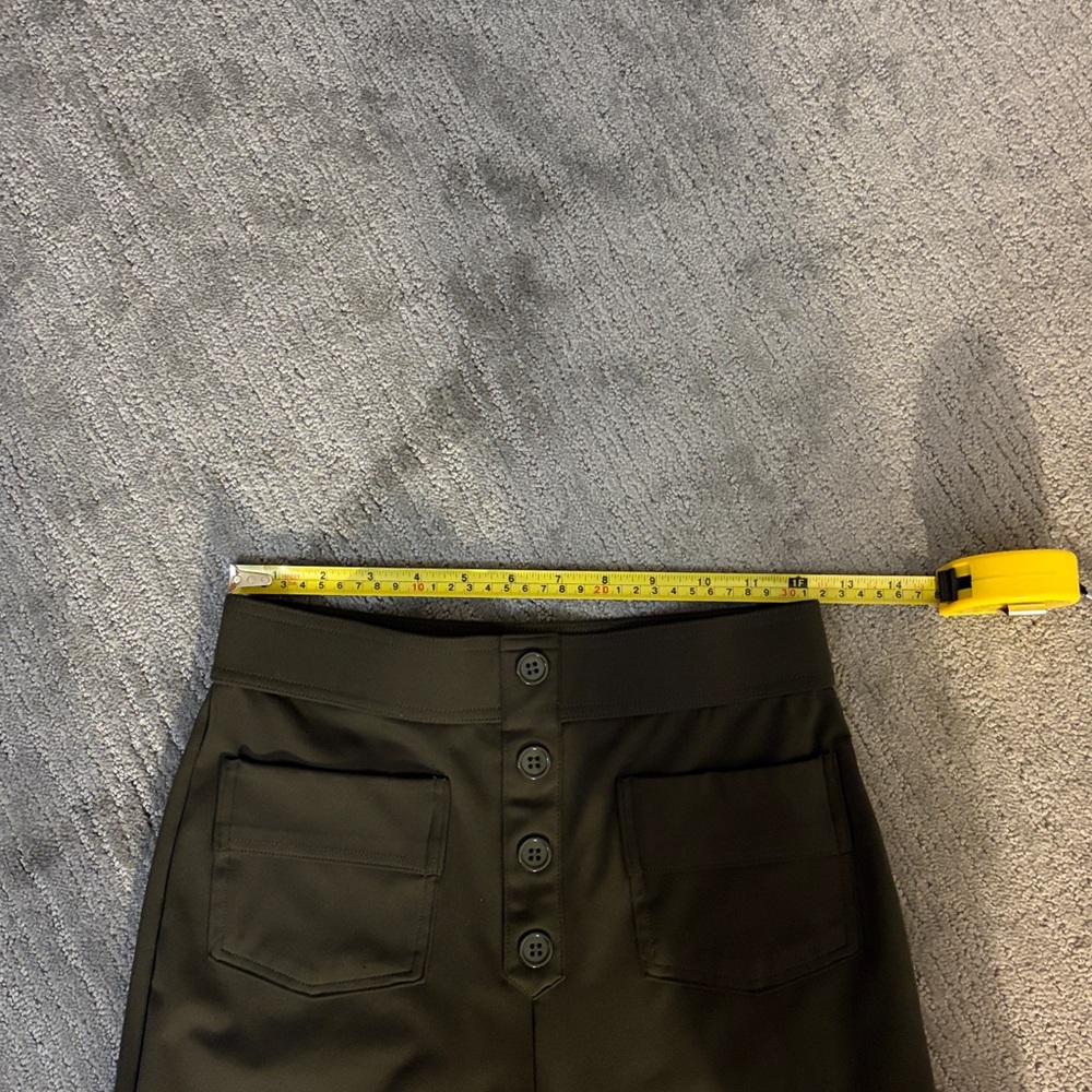 HALARA Olive High-Waisted Trousers with Elastic Waistband - Picture 2 of 6